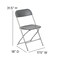 Emma and Oliver Plastic Folding Chair - 4 Pack 650LB Weight Capacity
